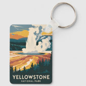 ヴィンテージトラベルイエローストーン国立公園風光明媚 キーホルダー (裏面)