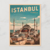 ヴィンテージトラベルイスタンブールトルコレトロ風光明媚 ポストカード (正面)
