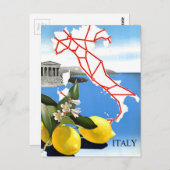 ヴィンテージトラベルイタリアパンテオンローマ ポストカード (正面/裏面)