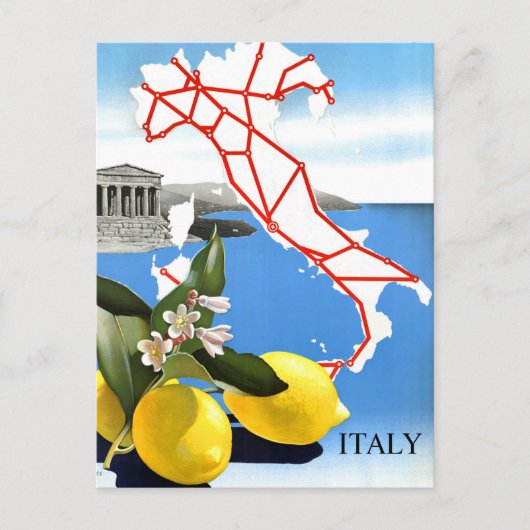 ヴィンテージトラベルイタリアパンテオンローマ ポストカード (正面)