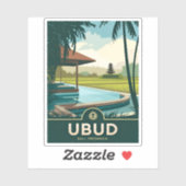ヴィンテージトラベルウブドバリインドネシアレトロ風光明媚 シール (シート)