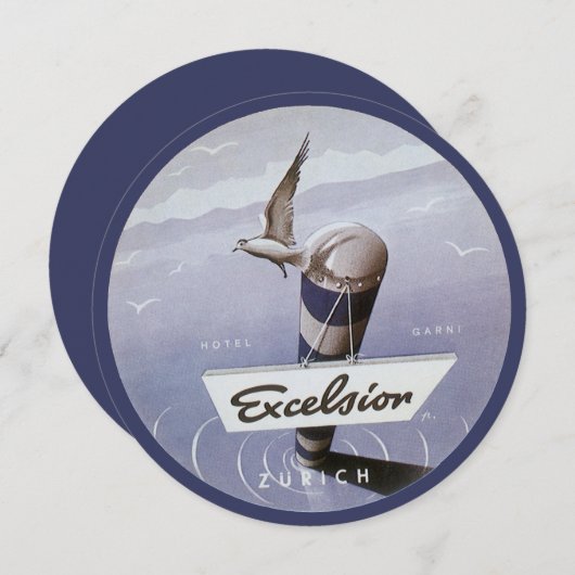 ヴィンテージトラベルエクセルシオールホテルチューリッヒスイス (正面/裏面)