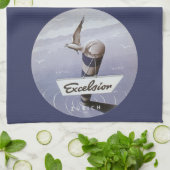 ヴィンテージトラベルエクセルシオールホテルチューリッヒスイス キッチンタオル (折り畳み)