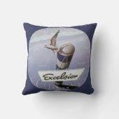 ヴィンテージトラベルエクセルシオールホテルチューリッヒスイス クッション (裏面)