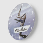 ヴィンテージトラベルエクセルシオールホテルチューリッヒスイス ラージ壁時計 (傾斜)