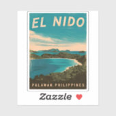 ヴィンテージトラベルエルニドフィリピンレトロ風光明媚 シール (シート)