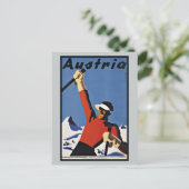 ヴィンテージトラベルオーストリアスキースポーツ ポストカード (スタンド正面)