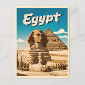 ヴィンテージトラベルカイロエジプトピラミッドレトログラフィック ポストカード (正面)