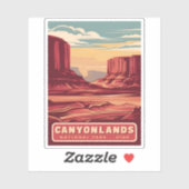 ヴィンテージトラベルカニョンランズナショナルパークランドスケープ シール (シート)