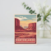 ヴィンテージトラベルカニョンランズナショナルパークランドスケープ ポストカード (スタンド正面)