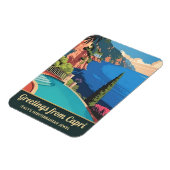 ヴィンテージトラベルカプリイタリアシーサイドレトロ風光明媚 マグネット (左側)