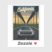 ヴィンテージトラベルカリフォルニアサンセットマッスルカー シール