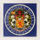 ヴィンテージトラベルカレドニアホテルエディンバラスコットランド ジグソーパズル (縦)