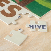 ヴィンテージトラベルカンヌビーチシーン ジグソーパズル (側面)