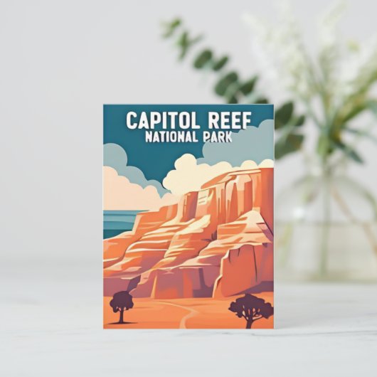 ヴィンテージトラベルキャピトルリーフ国立公園ユタ ポストカード (スタンド正面)