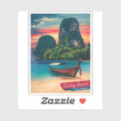 ヴィンテージトラベルクラビタイランドサンセットビーチ シール (シート)