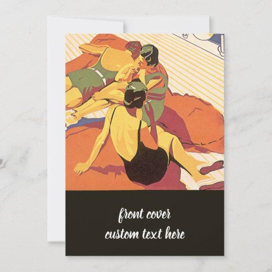 ヴィンテージトラベルクルーズ船ボンボヤージュパーティー 招待状 (正面)