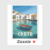 ヴィンテージトラベルクレタギリシャレトロ風光明媚 シール (シート)