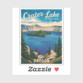 ヴィンテージトラベルクレーターレイクナショナルパークオレゴン シール (シート)
