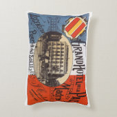 ヴィンテージトラベルグランドホテルパイス，マドリード，スペイン アクセントクッション (裏面(縦))