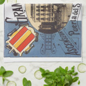 ヴィンテージトラベルグランドホテルパイス，マドリード，スペイン キッチンタオル (折り畳み)