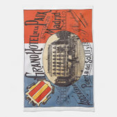 ヴィンテージトラベルグランドホテルパイス，マドリード，スペイン キッチンタオル (縦)