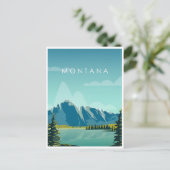 ヴィンテージトラベルグレイシャーナショナルパークモンタナ ポストカード (スタンド正面)