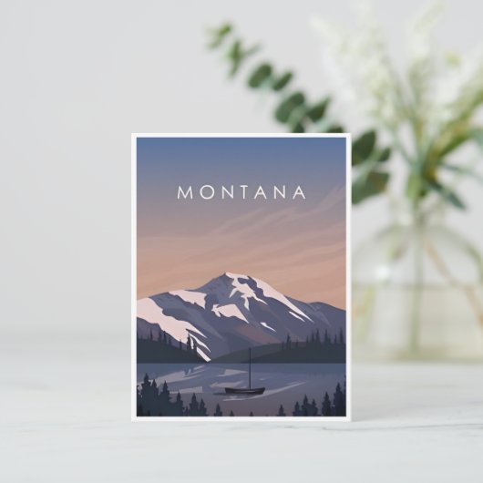 ヴィンテージトラベルグレイシャーナショナルパークモンタナ ポストカード (スタンド正面)