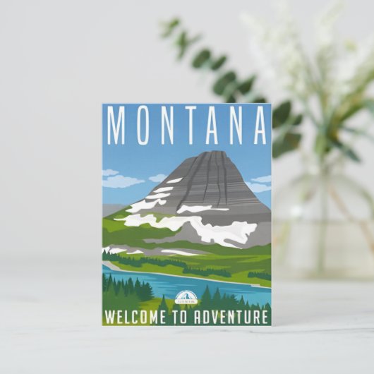 ヴィンテージトラベルグレイシャーナショナルパークモンタナ ポストカード (スタンド正面)