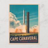 ヴィンテージトラベルケープカナベラルフロリダレトロ風光明媚 ポストカード (正面)