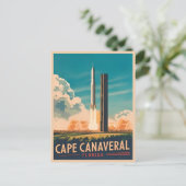 ヴィンテージトラベルケープカナベラルフロリダレトロ風光明媚 ポストカード (スタンド正面)