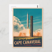 ヴィンテージトラベルケープカナベラルフロリダレトロ風光明媚 ポストカード (正面/裏面)