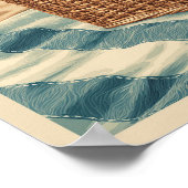 ヴィンテージトラベルケープコッドマサチューセッツビーチレトロ ポスター (角)