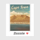 ヴィンテージトラベルケープタウン南アフリカレトロ風光明媚 シール (シート)