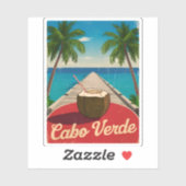 ヴィンテージトラベルケープヴェルデ諸島レトログラフィック シール (シート)