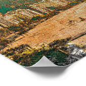 ヴィンテージトラベルコパカバーナビーチリオデジャネイロ ポスター (角)