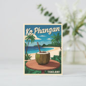 ヴィンテージトラベルコパンガンタイレトログラフィック ポストカード (スタンド正面)