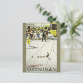 ヴィンテージトラベルコペンハーゲンデンマーク ポストカード (スタンド正面)