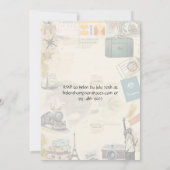 ヴィンテージトラベルコラージボンヴォージュパーティの招待状 サンキューカード (裏面)