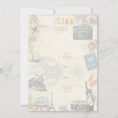 ヴィンテージトラベルコラージボンヴォージュパーティの招待状 招待状 (裏面)