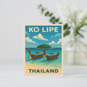 ヴィンテージトラベルコリペアイランドタイランドシーサイド ポストカード (スタンド正面)