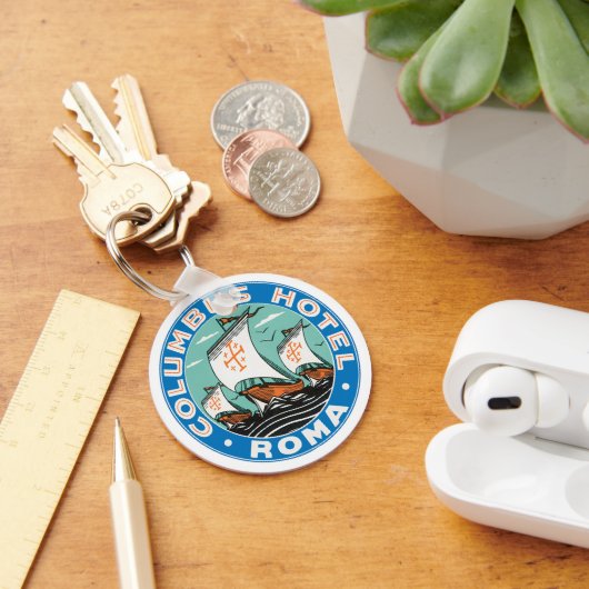ヴィンテージトラベルコロンバスホテルインローマイタリア キーホルダー (デスク)