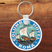 ヴィンテージトラベルコロンバスホテルインローマイタリア キーホルダー (正面)