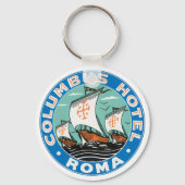 ヴィンテージトラベルコロンバスホテルインローマイタリア キーホルダー (裏面)