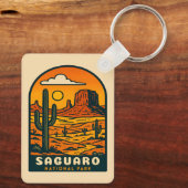 ヴィンテージトラベルサグアーロナショナルパークアリゾナレトロ キーホルダー (裏面)
