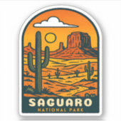 ヴィンテージトラベルサグアーロナショナルパークアリゾナレトロ シール (正面)