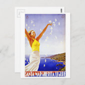 ヴィンテージトラベルサンタマルゲリタリグーレイタリア ポストカード (正面/裏面)