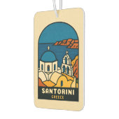 ヴィンテージトラベルサントリーニギリシャレトロシーサイド カーエアーフレッシュナー (左)