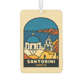 ヴィンテージトラベルサントリーニギリシャレトロシーサイド カーエアーフレッシュナー (裏面)