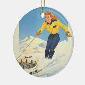 ヴィンテージトラベルサンバレーアイダホ セラミックオーナメント (左)